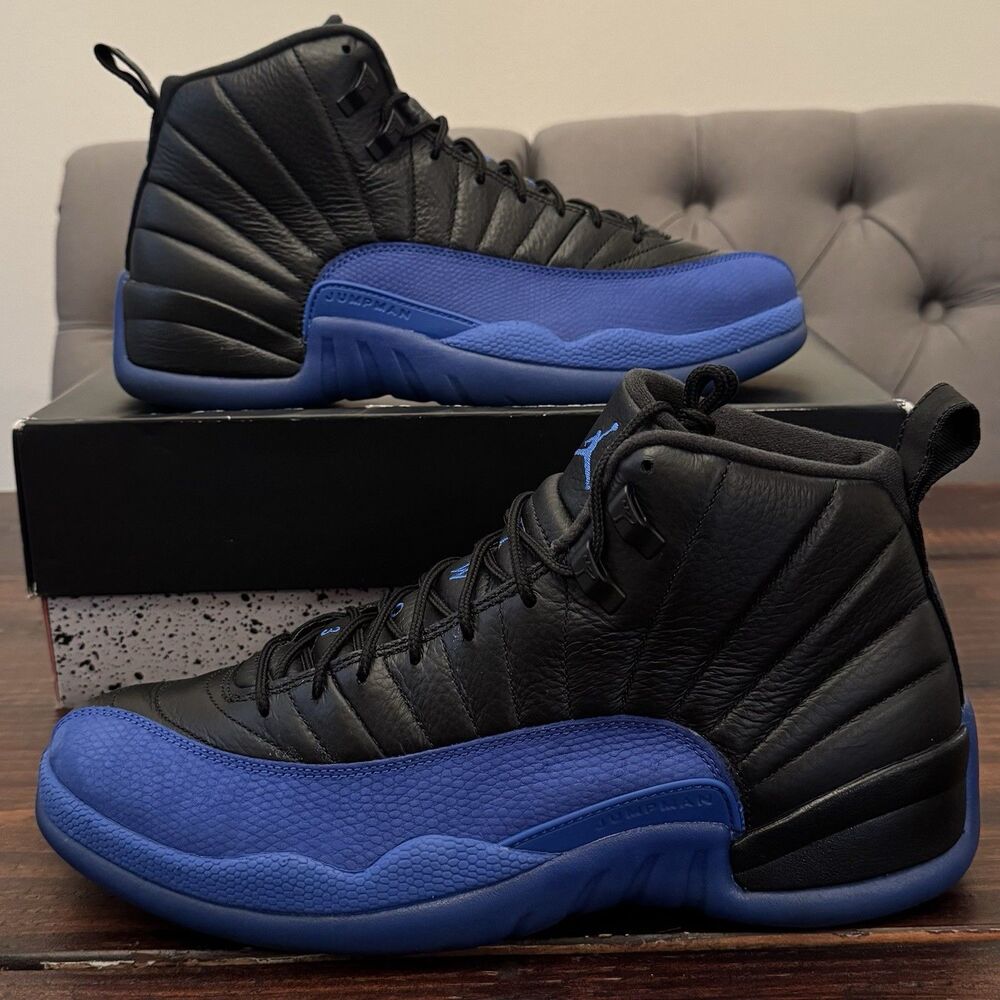 Air Jordan 12 Retro Black Game Royal Shoes